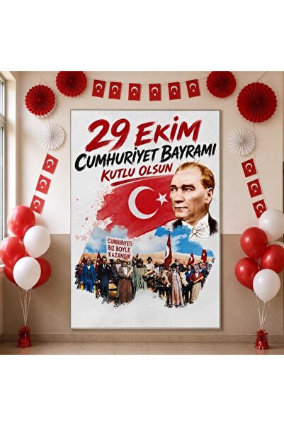 parti show 29 Ekim Cumhuriyet Bayramı Atatürk Temalı Afiş 70*100 cm