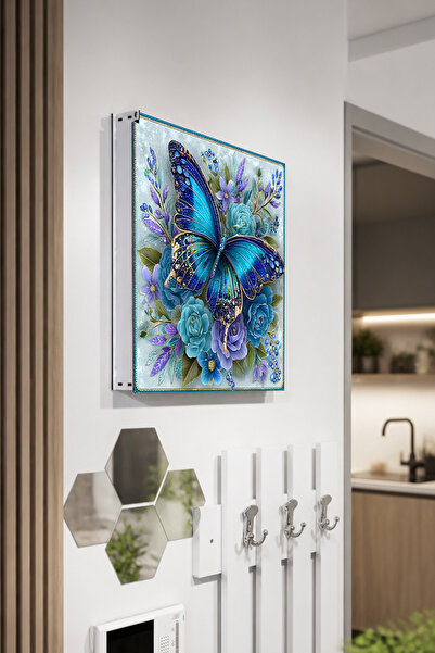 kutuTR Dekoratif Sigorta Kutusu Kapağı 39x32 cm Açılır Kapaklı Elektrik Panosu Gizleme Paneli SS023