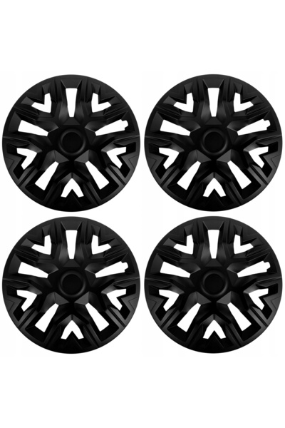 NO BRAND Huse auto universale 14'' NRM THE BEST set 4 bucăți NEGRU MAT