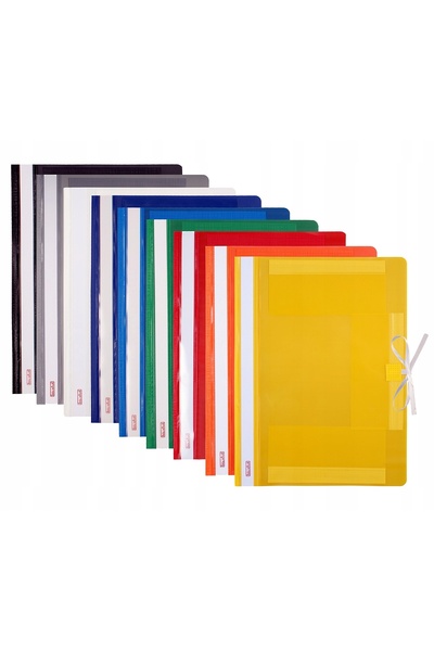 NO BRAND 25x Dosar pentru documente A4 plastic negru PVC Biurfol