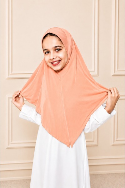 Linda Hijab Olive Green Hijab for Kids – Simple Modest Islamic Headscarf for ...