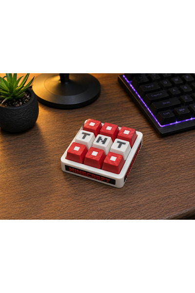 Minecraft Bombası Temalı Clicker Oyuncak - Stres Çarkı ve Fidget Clicker