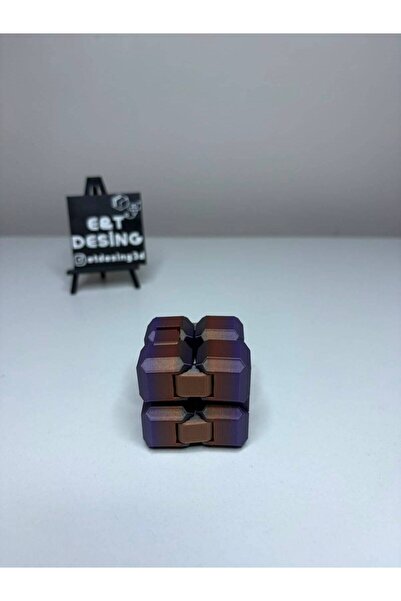 E&TDESING 3D Baskı Sonsuzluk Stres Küpü – Masa Üstü Odaklanma ve Zeka Oyuncağı