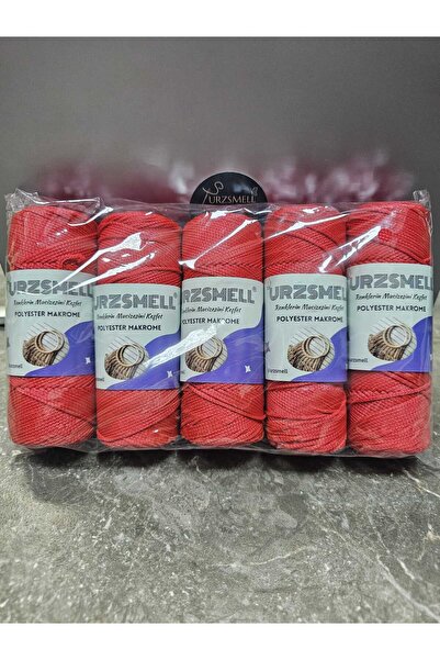 urzsmell Polyester Macrame 500Gr, 5-Pack (100Gr-140Mt Each) No. 3. 2mm Supla,...