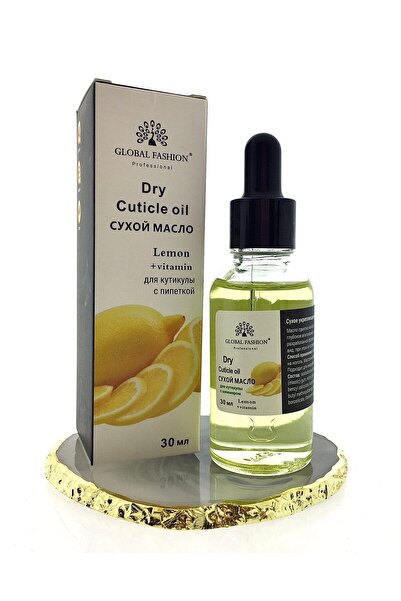 global fashion Set 2 x Ulei de cuticula cu pipeta, aroma de lămâie, 30ml