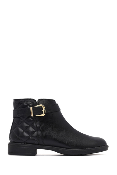 Derimod Women's Black Zippered Buckle Boots Wf240001Sv