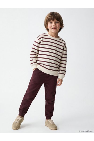 LC Waikiki Lcw Kids Burgundy Striped Boys' Suit