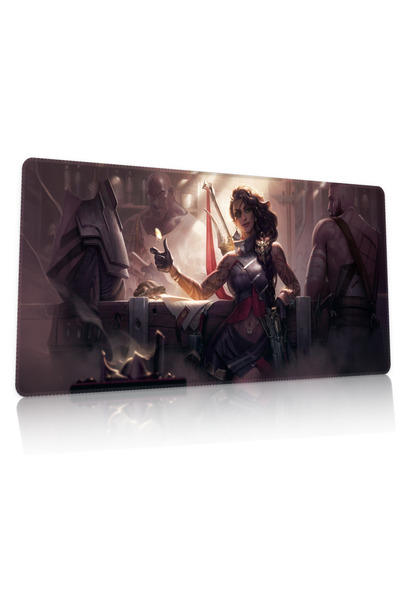 Duvarda League of Legends Samira Gaming Oyuncu 90x40 cm Mousepad Kaymaz Taban XL
