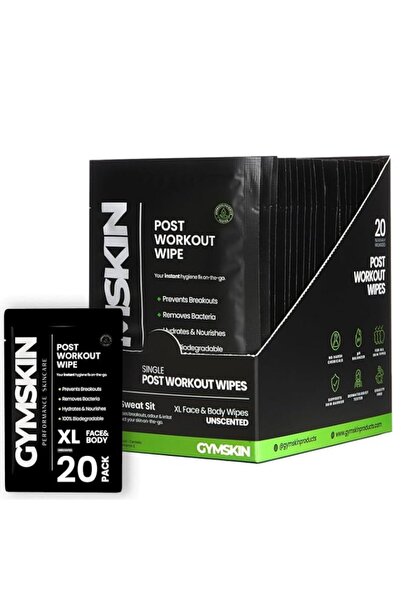 Generic Brand GYMSKIN XL Face & Body Wipes | 20 Unscented Individually Wrappe...