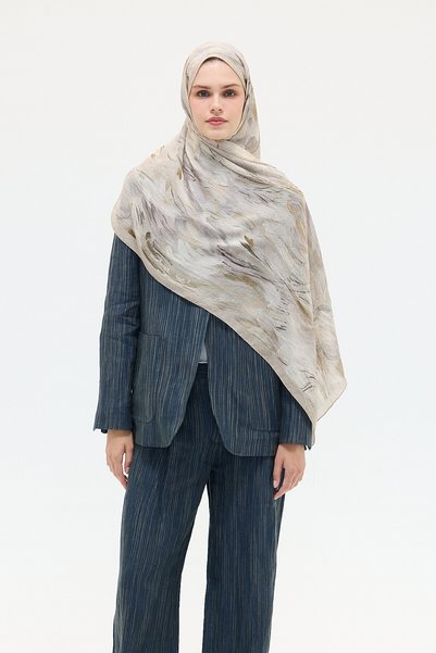 cs camellia scarf Terra Kraş Şal - Nisip