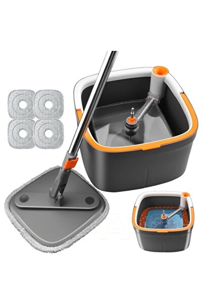 Generic Spin Mop and Bucket Set with Self Separation Dirty and Clean Water Sy...