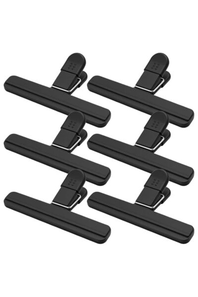Generic Chip Clips for Food Storage, Heavy Duty Plastic Bag Clips 6 Pack, Wid...