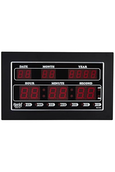 Generic Brand Ajanta Quartz Plastic Digital Red Led Rectangle Wall Clock Olc ...