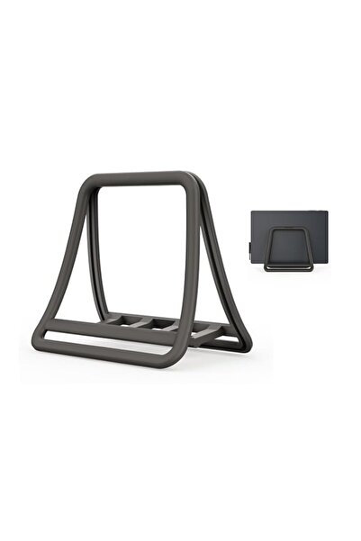 Generic Vertical Laptop Stand – White Space-Saving Desktop Holder for Noteboo...