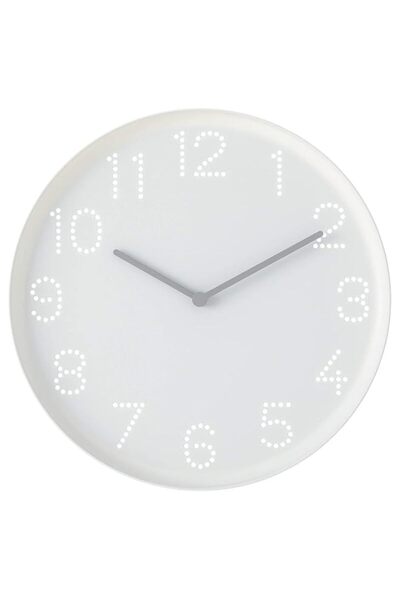 Generic Brand Ikea Wall Clock (25 Cm, 9 Inch, White) - Analog, Plastic