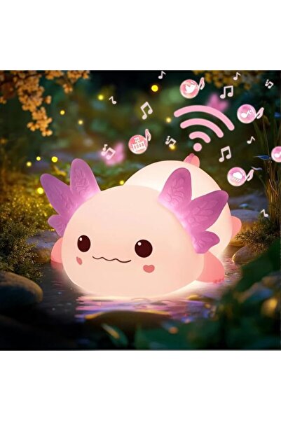 Generic Brand Squishy Axolotl Night Light for Kids, 4 Soothing White Noise So...