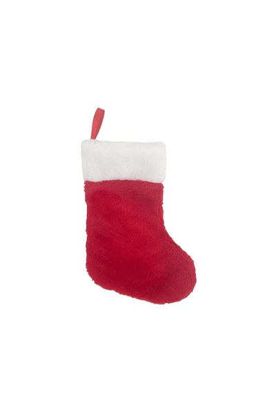 Generic Brand 25cm Red Plush Christmas Stocking – Cozy Holiday Stocking for G...