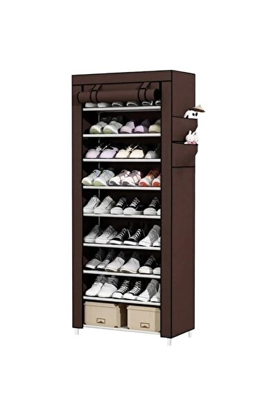 Generic 9-Tier Shoe Rack Canvas Shoe Storage Cabinet for 45 Pairs Shoes, Shoe...
