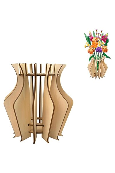 Generic Brand Wooden Puzzle Flower Vase for Flowers, Display Stand for Roses,...