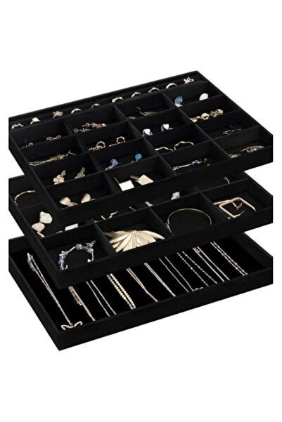 Generic Brand ProCase 3 Set Jewelry Trays Stackable Organizer for Drawer Vani...
