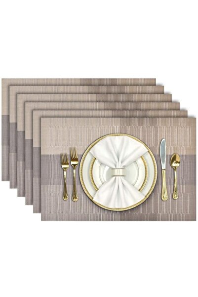 Generic PFUTURE Placemats Set of 6, Heat Resistant Washable PVC Table Mats, W...