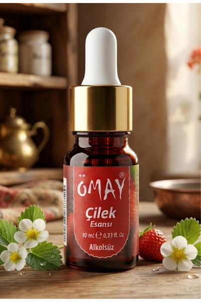 Çilek Esansiyel Koku Yağı 10 ml Damlalıklı Şişede