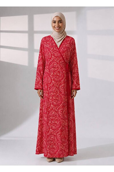 ÖNE BUTİK Women's Side-Tie Viscosse Prayer Dress Li̇kapa