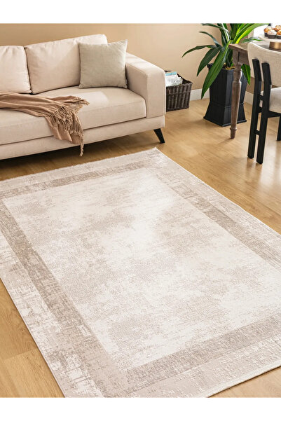Tuğra Halı Bloom BM03 Krem Bej 300 x 400 cm Akrilik Saçaklı Salon Halısı