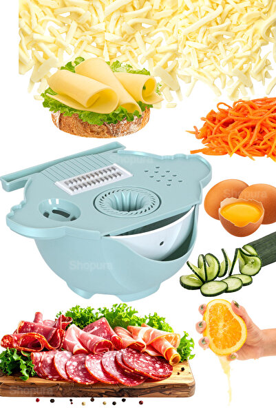 Shopura Doğrayıcı Set – Sebze & Meyve Dilimleme, Yumurta Akı Ayırma Rendeleme...
