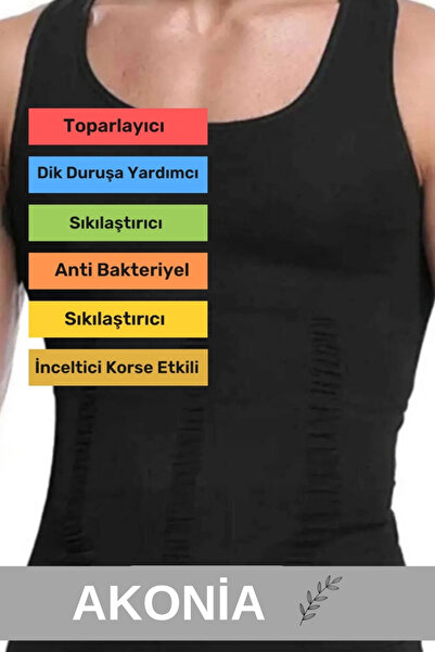Astrid T Özel Üretim Bel Göğüs Jinekomasti Toparlayıcı Erkek Extra İç Göbek S...