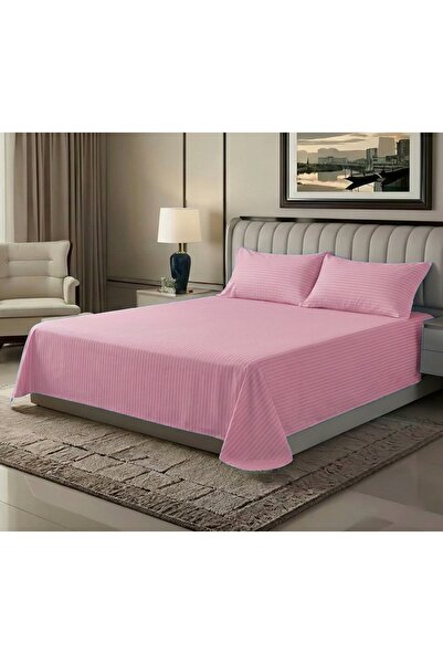 MAXQON ® Flat Bed Sheet Set – 1 Flat Sheet with 2 Pillow cases – (For All Mat...