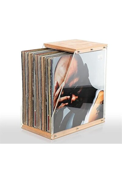 Generic Vinyl Record Storage Box - Portable Vinyl Storage Organizer for 40 LP...