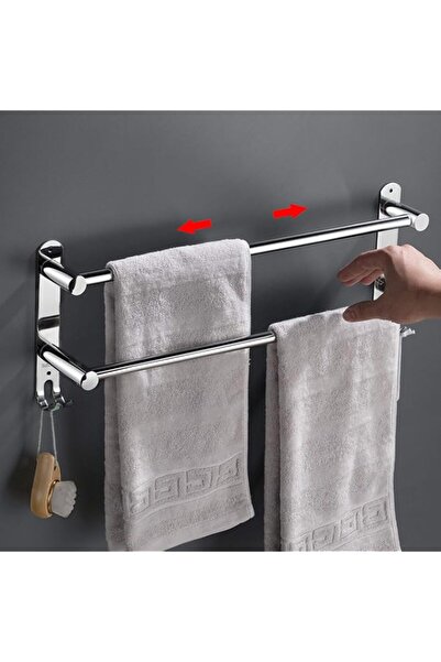 Generic Towel Bar Freely Retractable 19.7-31.5 Inch Towel Hanger 304 Stainles...