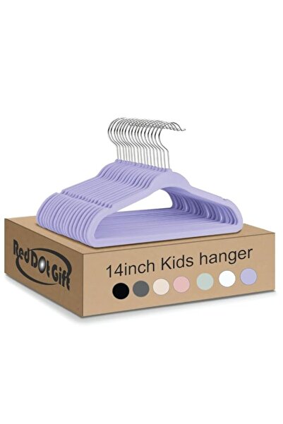 Generic Red Dot Gift® 30-Pack Purple Velvet Kids Hangers - (35cm / 14 Inch) P...
