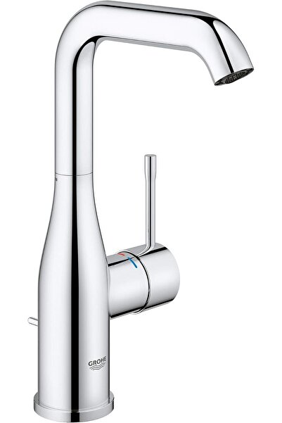 Grohe خلاط حوض إيسنس ذو ذراع واحد، خلاط بمقبض واحد مع صنبور عالي، مع سدادة وص...