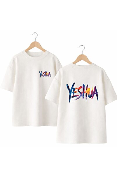 playwear Yeshua Back and Front Chest Printed 100% Cotton Oversize Loose Regul...