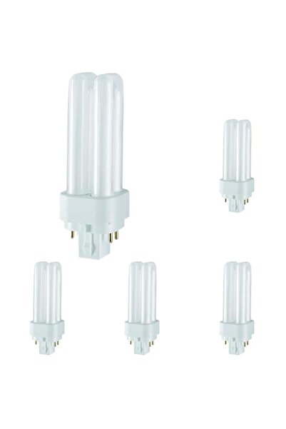 Generic Osram G24Q-2 Dulux DE CFL Bulb Lamp - 18 W, White (Pack of 5)
