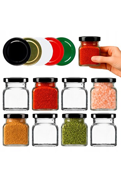 SuperButelki Set Borcane din Sticla cu Capace Filetate, 120 ml, 7x5.5 cm, Mul...