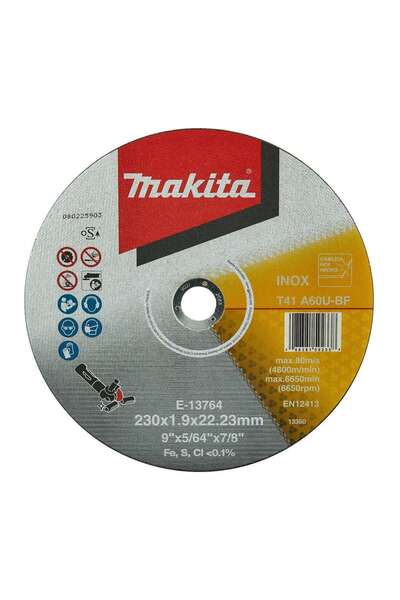 OEM Режещ диск от неръждаема стомана, Makita E-13764, 230 x 22.23 x 1.9 мм
