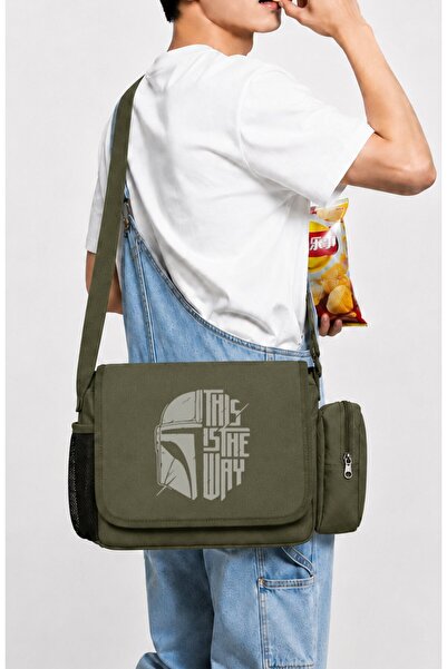 Fuddy Moda Unisex This Is the Way Star Wars Printed Messenger Bag