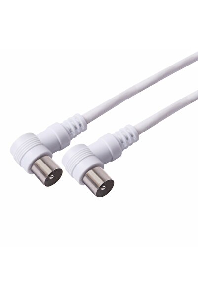 OEM Cablu TV, coaxial, mufat 90 grade, cu conector tata - tata, Hoff, 1.5 met...