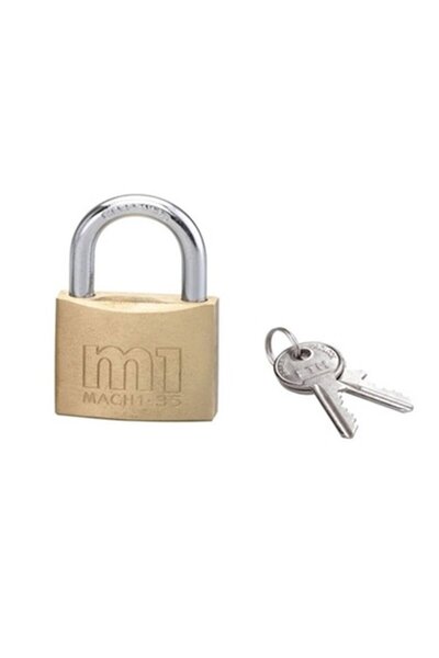 OEM Brass padlock with steel shackle, 35 mm