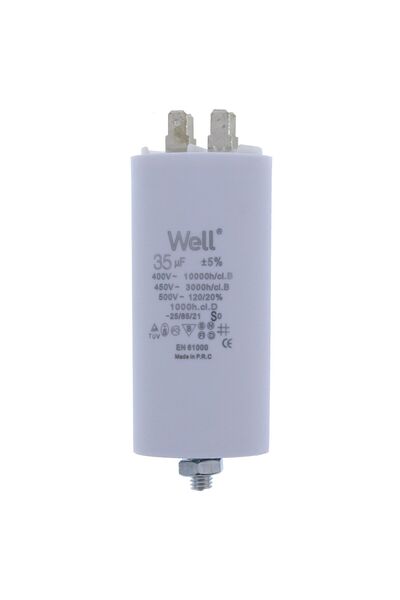 OEM Motor capacitor 400V, Well, 35 microfarads, with pin