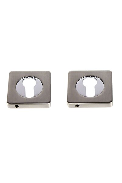OEM Rozeta patrata pentru usa lemn, ESC08 PZ(Y) RS55 SN / CP, zamac, satin ni...