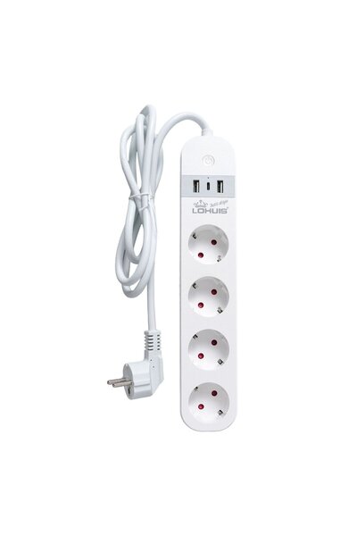 OEM Prelungitor smart / inteligent Lohuis, Wi-Fi, 4 prize schuko, 2 x USB-A, ...