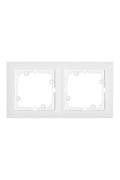 OEM Πλαίσιο Abex Perla RA-2PN, 2 θέσεων, λευκό, για πρίζα / διακόπτη