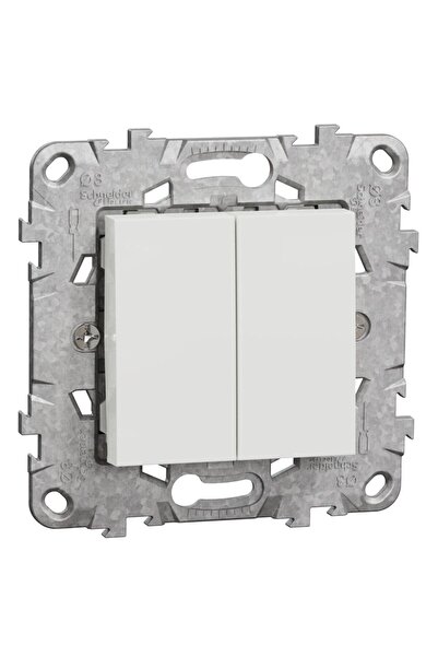 OEM Intrerupator dublu Schneider Electric Noua Unica NU521118Z, incastrat, 10...