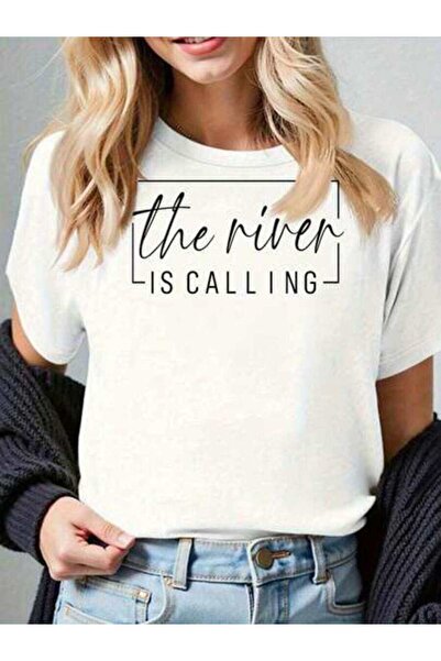 k222 قميص نسائي بتصميم بسيط من River Is Calling، قميص ناعم للاستخدام اليومي، ...