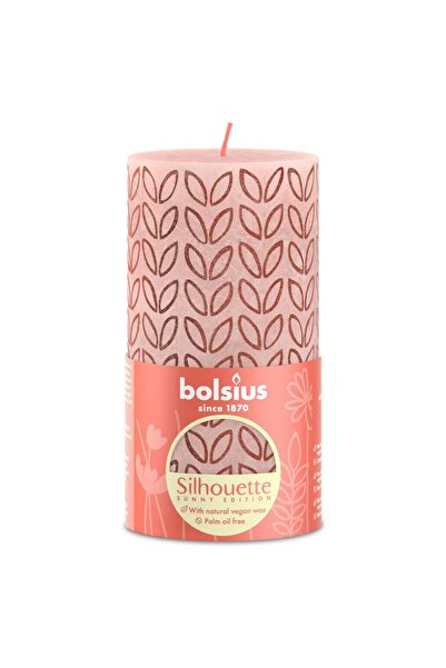 Bolsius Set 2 x Lumanare Stalp Bolsius, Roz, 130 x 68 mm