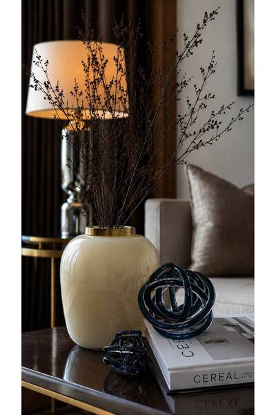 GIZA LUXURY DESIGN CAM VAZO KREM